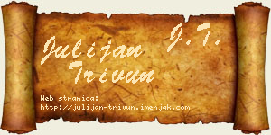 Julijan Trivun vizit kartica